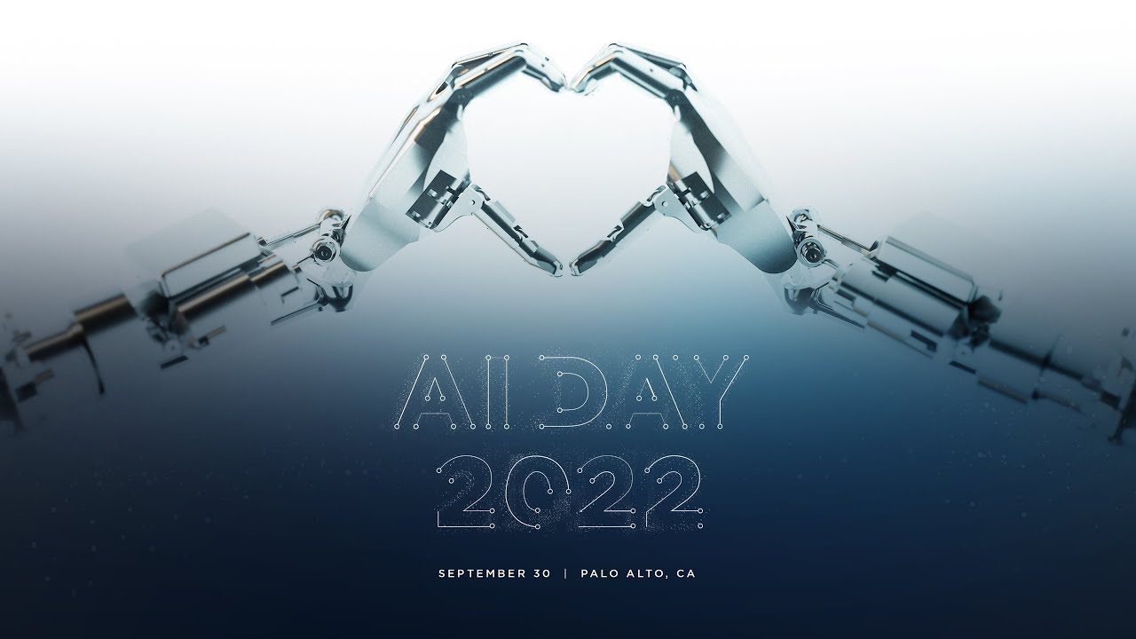 Tesla AI Day 2022 공식 영상의 무대와 발표 화면